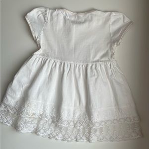 White cotton and lace top